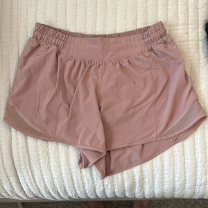 Light Pink Lululemon Hotty Hot Shorts